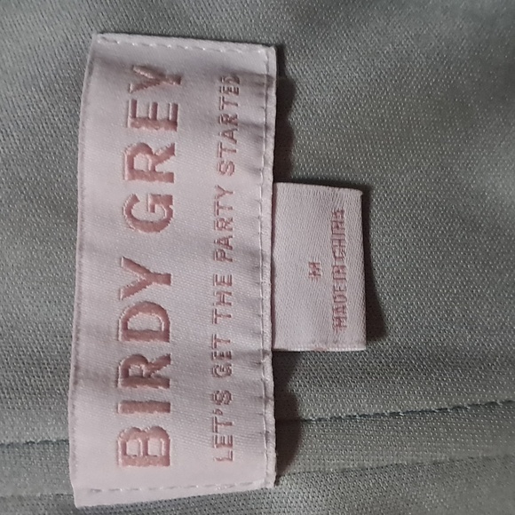 Sage Chiffon Birdy Grey Bridesmaid Dress Size M Formal Wedding Preowned - Picture 4 of 8